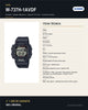 Reloj Hombre CASIO W-737H-1AVDF Digital Negro, Illuminator, 100 Metros - ficha técnica