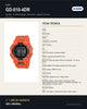 Reloj Hombre CASIO G-SHOCK GD-010-4DR Digital Naranjo, Carbon Core Guard, 200 Metros - ficha técnica