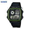 Reloj Hombre CASIO AE-1200WHB-1BVDF Digital Hora Mundial, Bisel Verde, Correa de Tela - imagen 1