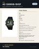 Reloj Hombre CASIO AE-1200WHB-1BVDF Digital Hora Mundial, Bisel Verde, Correa de Tela - ficha técnica