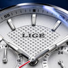 LIGE Chronos Silver White - macro de la esfera