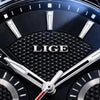 LIGE Chronos Silver Black - macro de la esfera