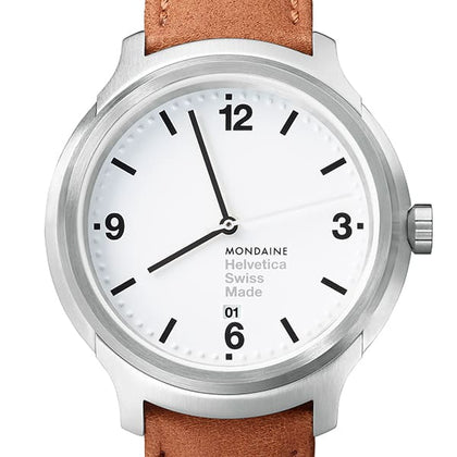 Reloj MONDAINE HELVETICA No1 BOLD 43 mm MH1.B1210.LG - HBW Zurich Relojes (1)