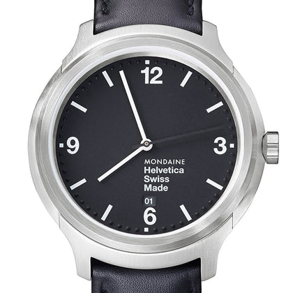 Reloj MONDAINE HELVETICA No1 BOLD 43 mm MH1.B1220.LB - HBW Zurich Relojes (1)