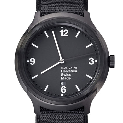 Reloj MONDAINE HELVETICA No1 BOLD 43 mm MH1.B1221.NB - HBW Zurich Relojes (1)