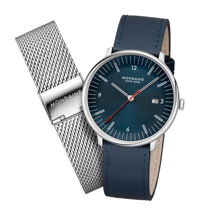 Reloj MONDAINE DOPPIO SET 41 mm MLE.41240.LQV.SET - HBW Zurich Relojes (1)