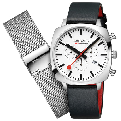 Reloj MONDAINE GRAND CUSHION 41 mm MSL.41410.LBV.SET - HBW Zurich Relojes (1)