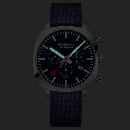 Reloj MONDAINE GRAND CUSHION 41 mm MSL.41440.LD.SET - HBW Zurich Relojes (2)