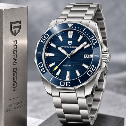 Reloj Hombre PAGANI AQUARACER BLUE Automatico Mov Seiko, Cristal de Zafiro