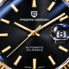 Pagani Datejust Dorado Black - macro de la esfera