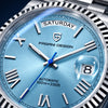 Pagani Day-Date President Ice Blue - macro de la esfera