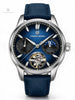 Reloj Hombre PAGANI MOONPHASE Automático Fase Lunar y Corazón Abierto, Esfera Azul, Correa de Tela - imagen 1