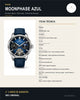 Reloj Hombre PAGANI MOONPHASE Automático Fase Lunar y Corazón Abierto, Esfera Azul, Correa de Tela - imagen 5