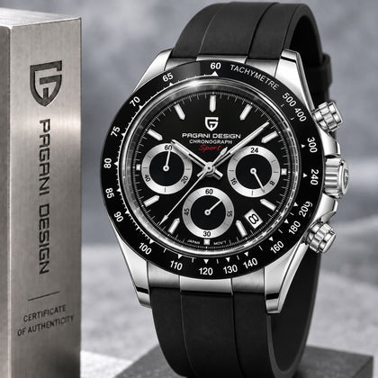 Reloj Hombre PAGANI DAYTONA, Sport Cuarzo Cristal de Zafiro Correa Silicona