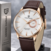 Reloj Hombre PAGANI ESTRATO Clásico Cuarzo Maquinaria Seiko Cuero Cafe Genuino