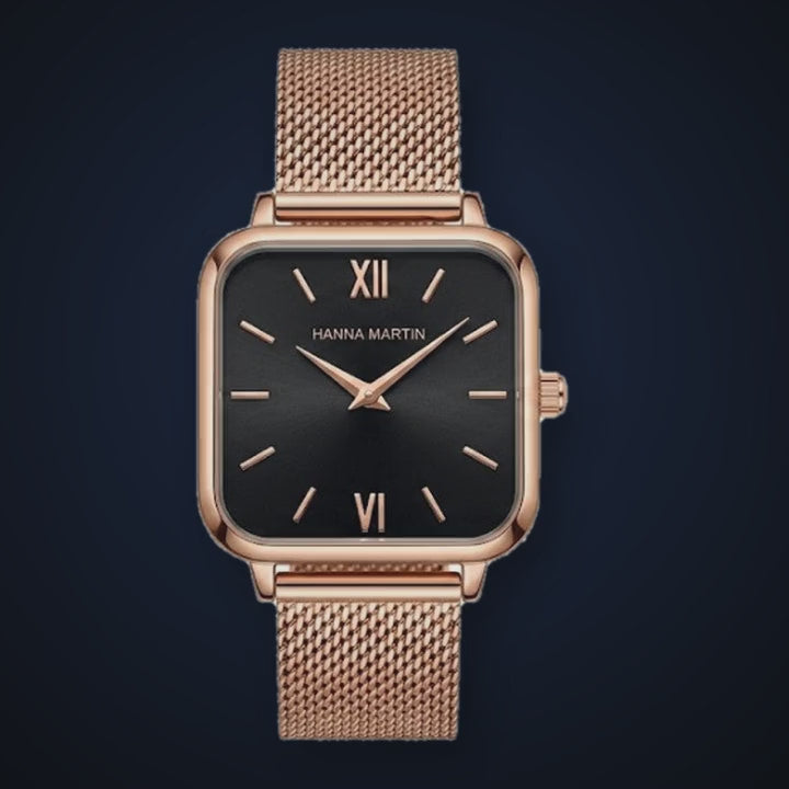 Video de detalle del reloj Hannah Martin Catalina Black Gold