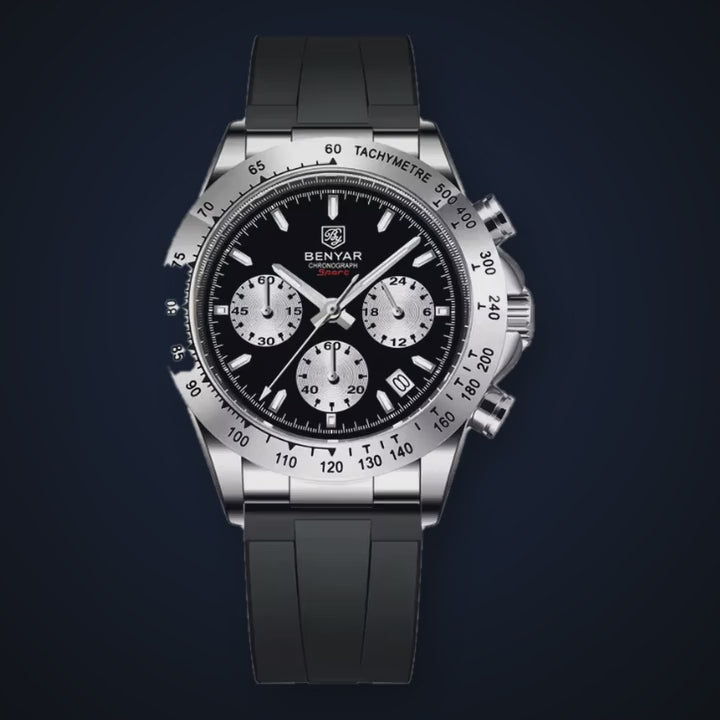 Video de detalle del reloj Benyar Le Mans Silicona