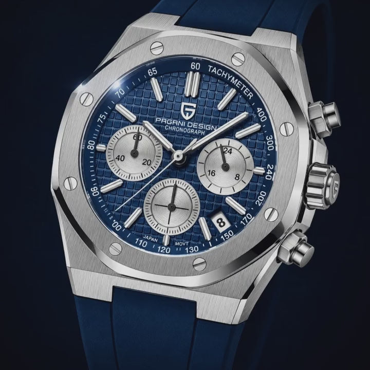 Video de detalle del reloj Pagani Royal Oak Sport Blue