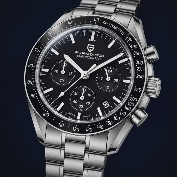 Video de detalle del reloj Pagani Speedmaster Black