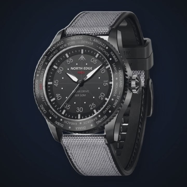 Video de detalle del reloj North Edge Mach