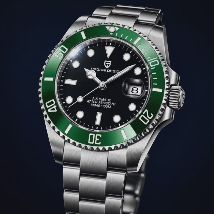 Video de detalle del reloj Pagani Submariner Kermit