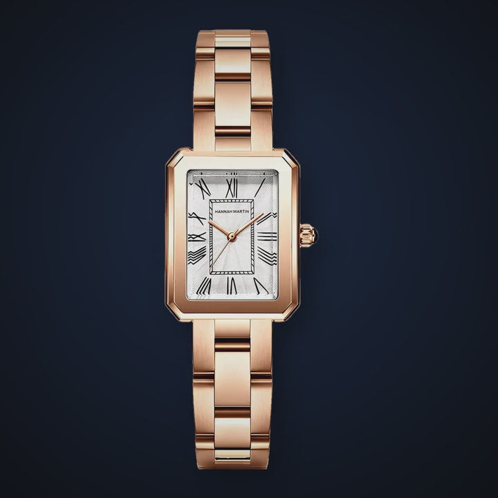Video de detalle del reloj Hannah Martin Lupe Oro Rosa