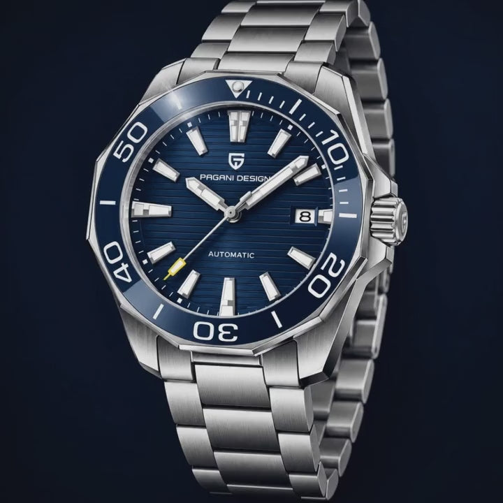 Video de detalle del reloj Pagani Aquaracer Blue