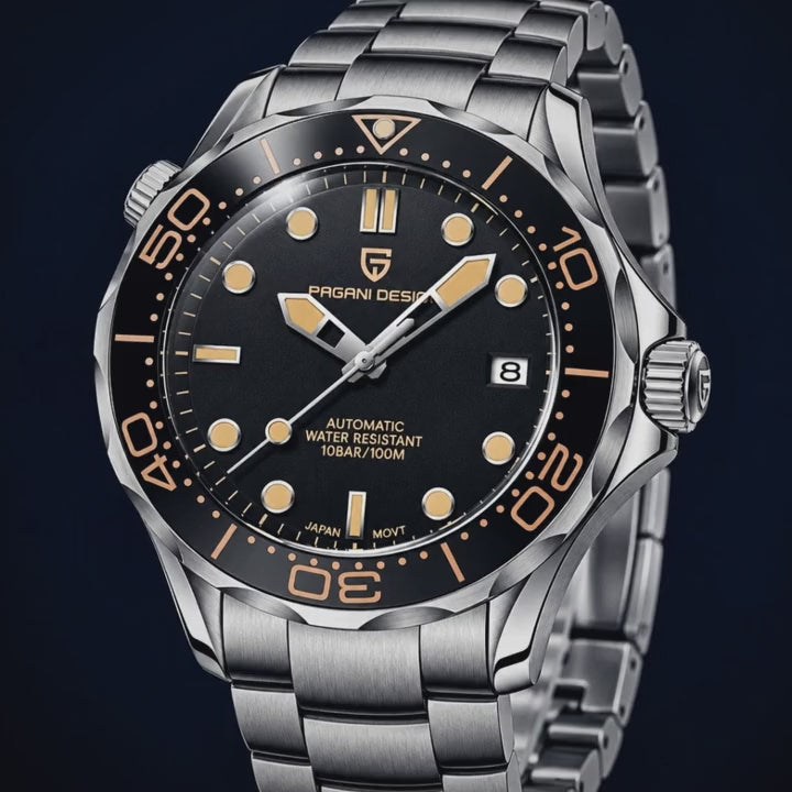 Video de detalle del reloj Pagani Seamaster 007