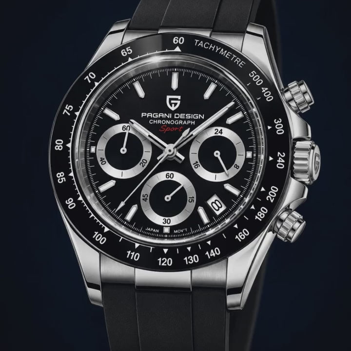Video de detalle del reloj Pagani Daytona Correa Silicona