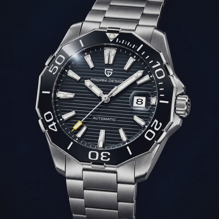 Video de detalle del reloj Pagani Aquaracer Black