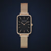 Video de detalle del reloj Hannah Martin Elena Negro Oro Rosa