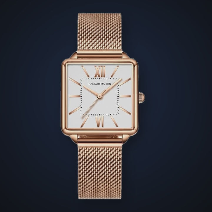 Video de detalle del reloj Hannah Martin Catalina Gold Malla