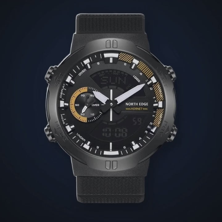 Video de detalle del reloj North Edge Hornet