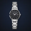 Video de detalle del reloj Hannah Martin Sara Negro Plateado