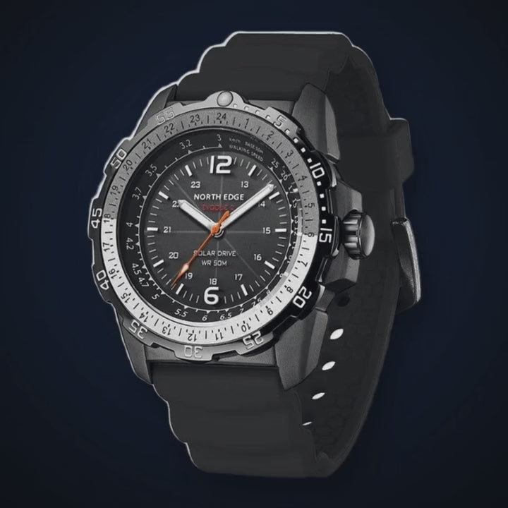Video de detalle del reloj North Edge Evoque 2 Black