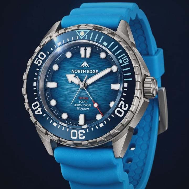 Video de detalle del reloj North Edge Triton Titanio
