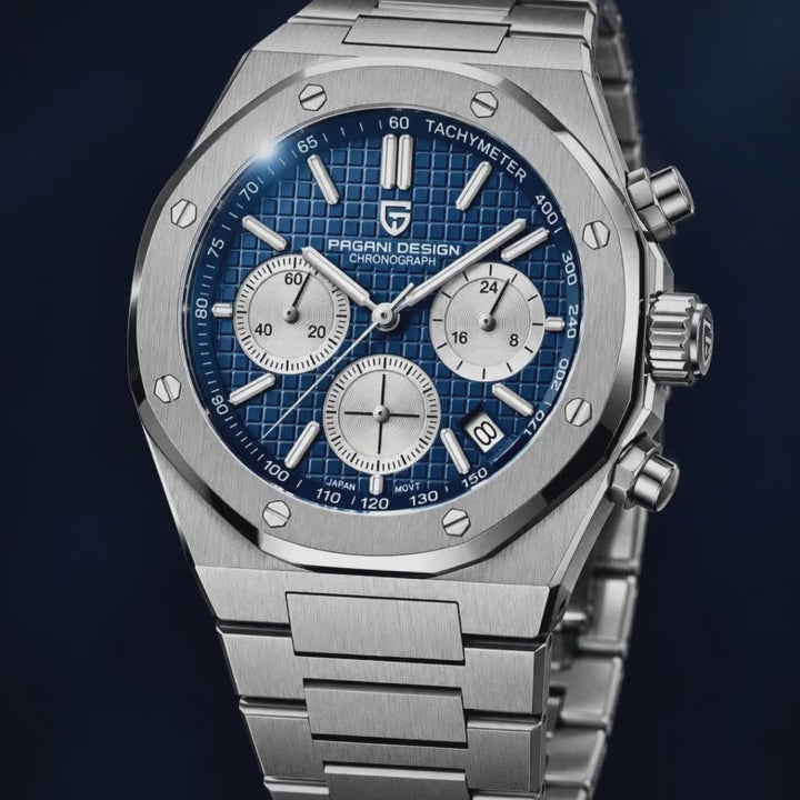 Video de detalle del reloj Pagani Royal Oak Blue