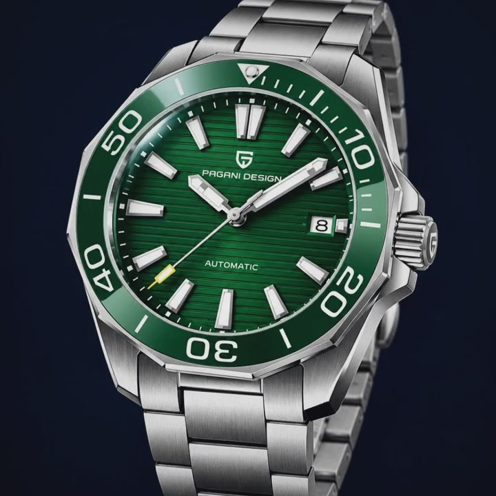 Video de detalle del reloj Pagani Aquaracer Green