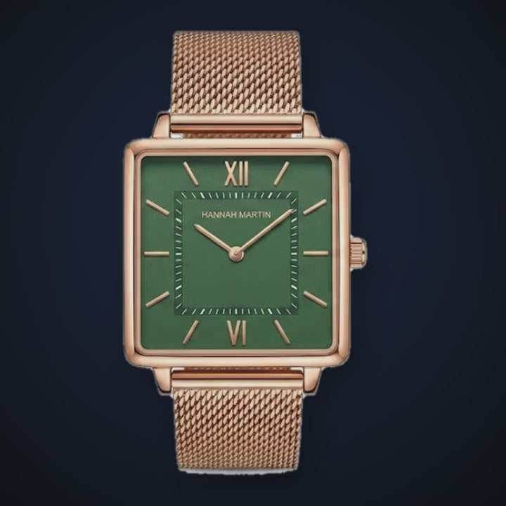 Video de detalle del reloj Hannah Martin Catalina Verde Malla