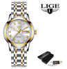 Reloj Mujer LIGE FINEST Clásico Cuarzo, Cristal diamantado