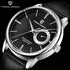 Reloj Hombre PAGANI ESTRATO Clásico Cuarzo Maquinaria Seiko Cuero Negro Genuino