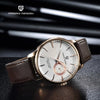 Reloj Hombre PAGANI ESTRATO Clásico Cuarzo Maquinaria Seiko Cuero Cafe Genuino