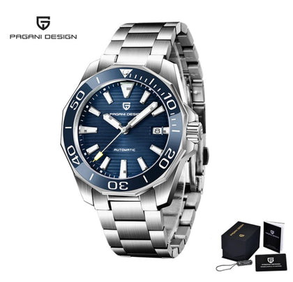 Reloj Hombre PAGANI AQUARACER BLUE Automatico Mov Seiko, Cristal de Zafiro