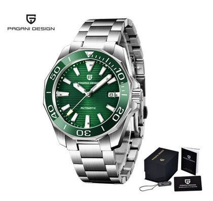 Reloj Hombre PAGANI AQUARACER GREEN  Automatico Mov Seiko, Cristal de Zafiro